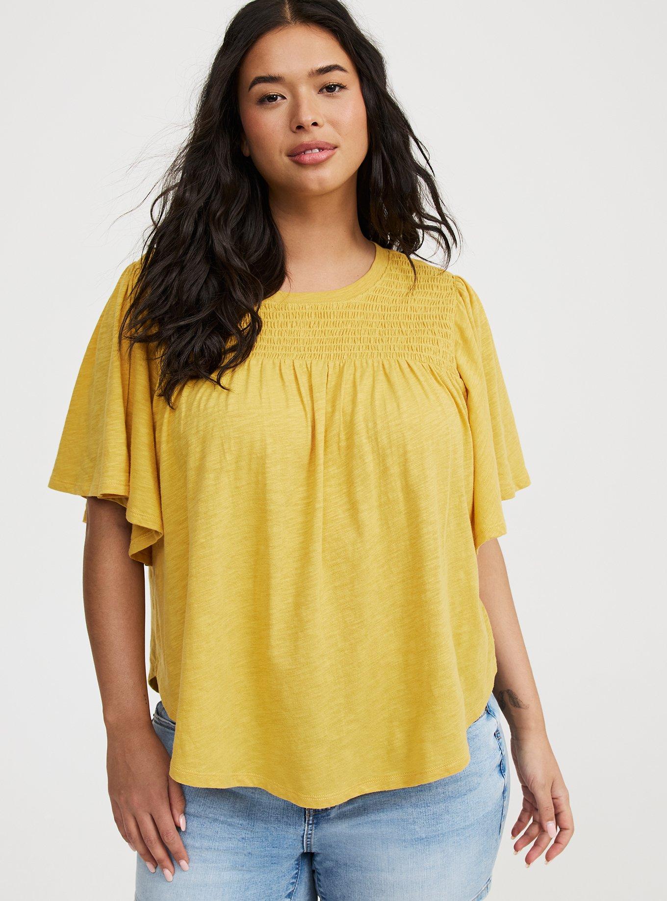 Flutter Sleeve Smocked Top