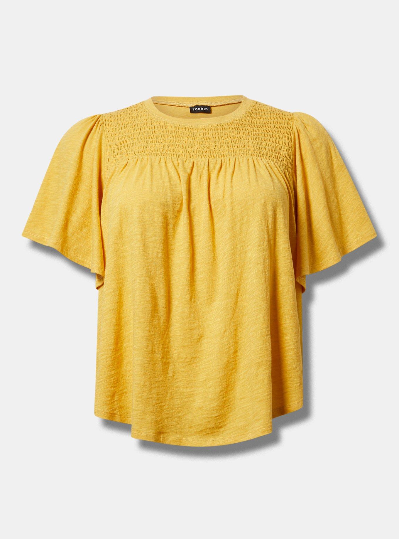 Flutter Sleeve Smocked Top
