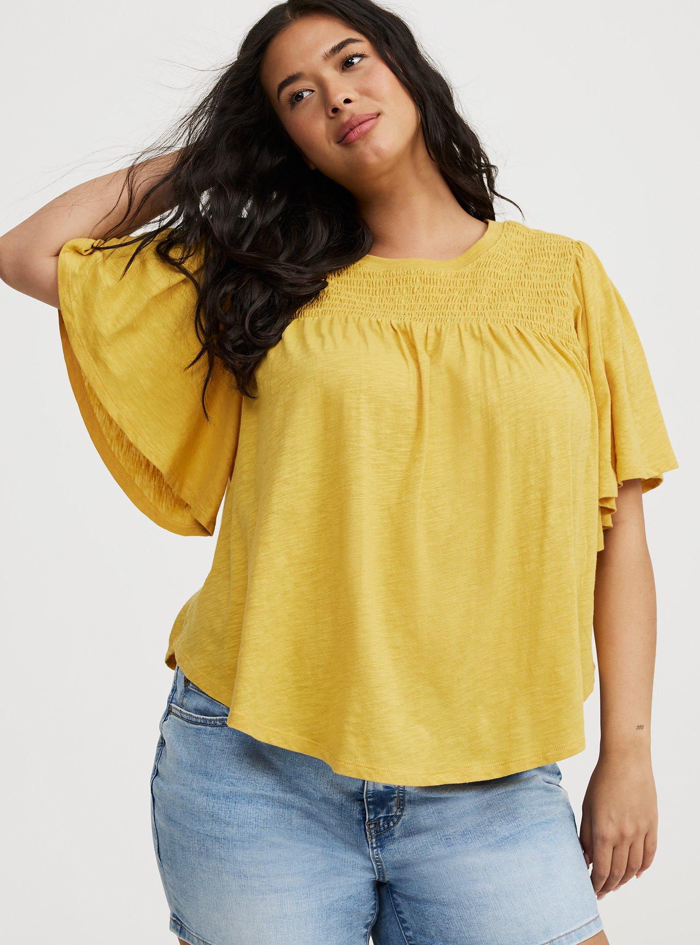 Flutter Sleeve Smocked Top