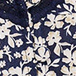 Crinkle Gauze Lace-Trim Tiered Cami, LEAH FLORAL PEACOAT, swatch