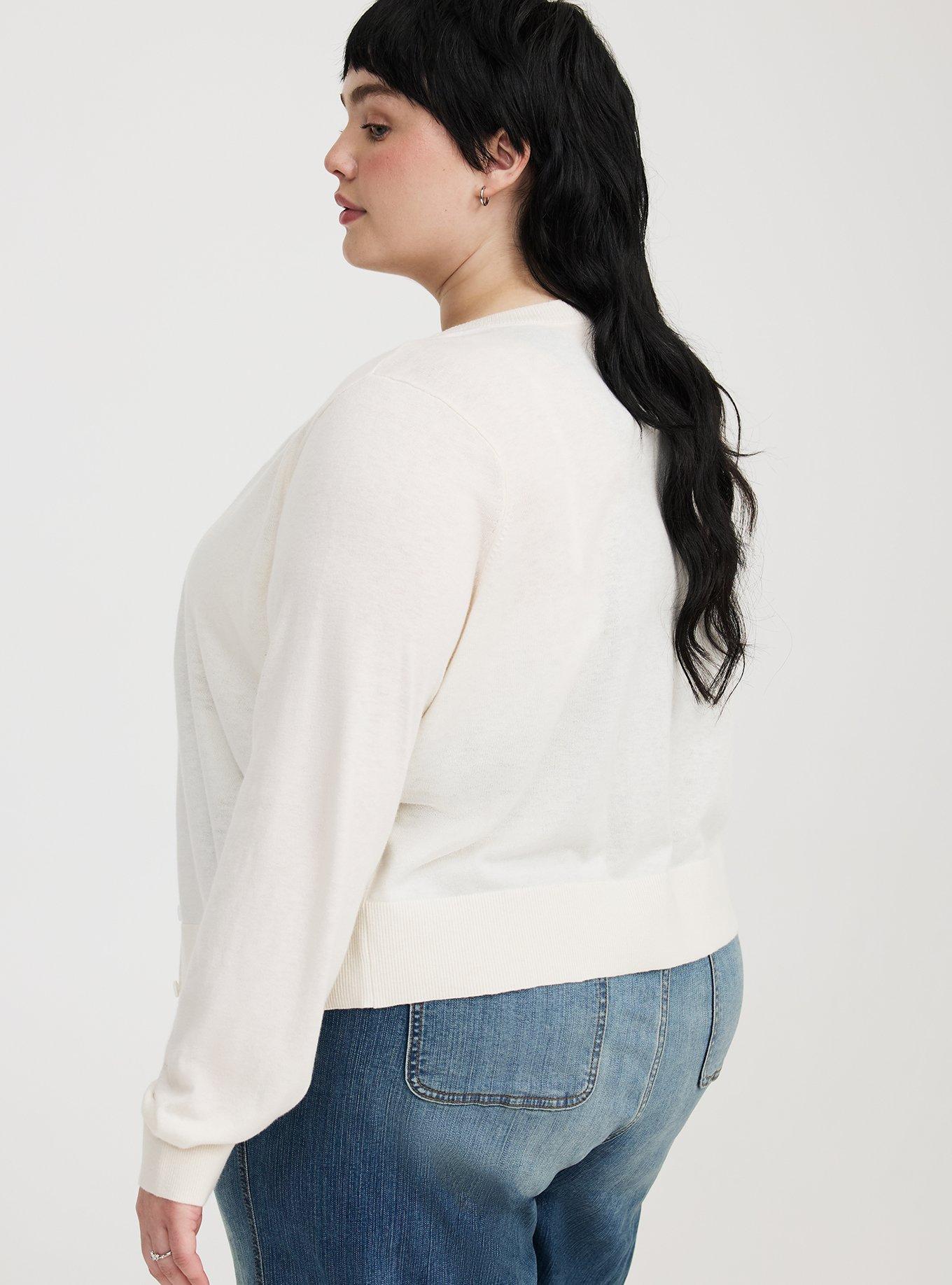 Fitted Crew Cardigan