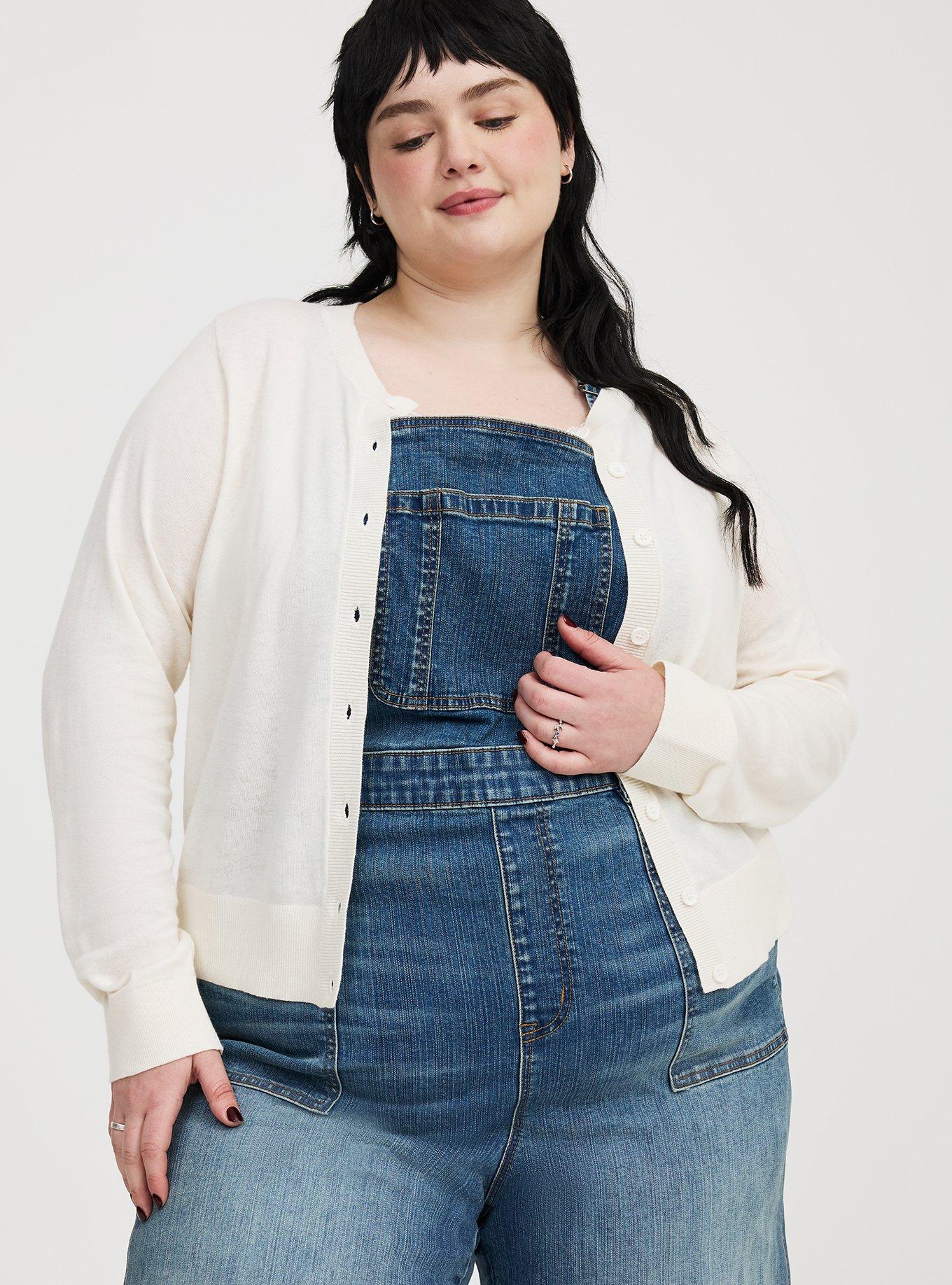 Fitted Crew Cardigan