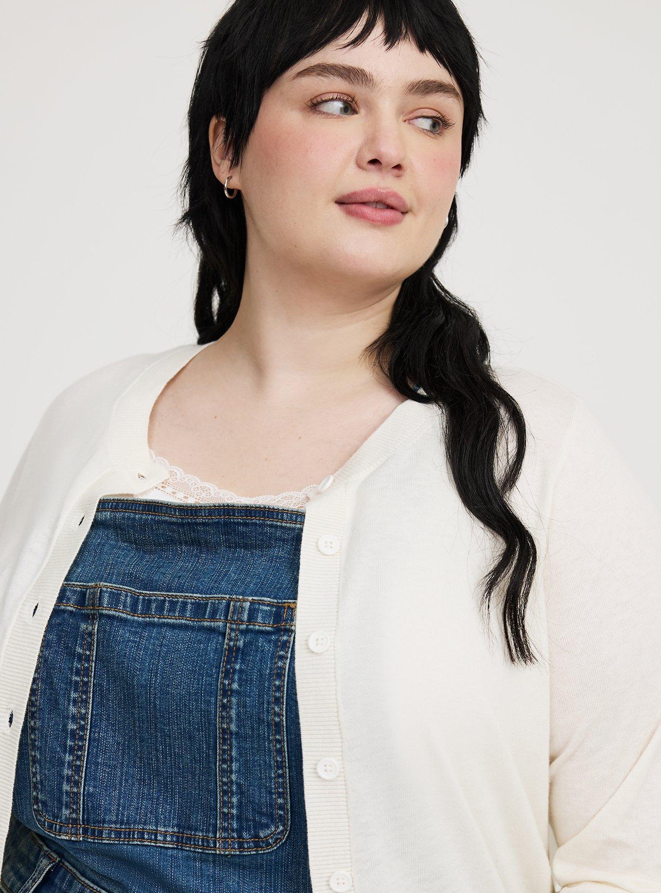 Fitted Crew Cardigan