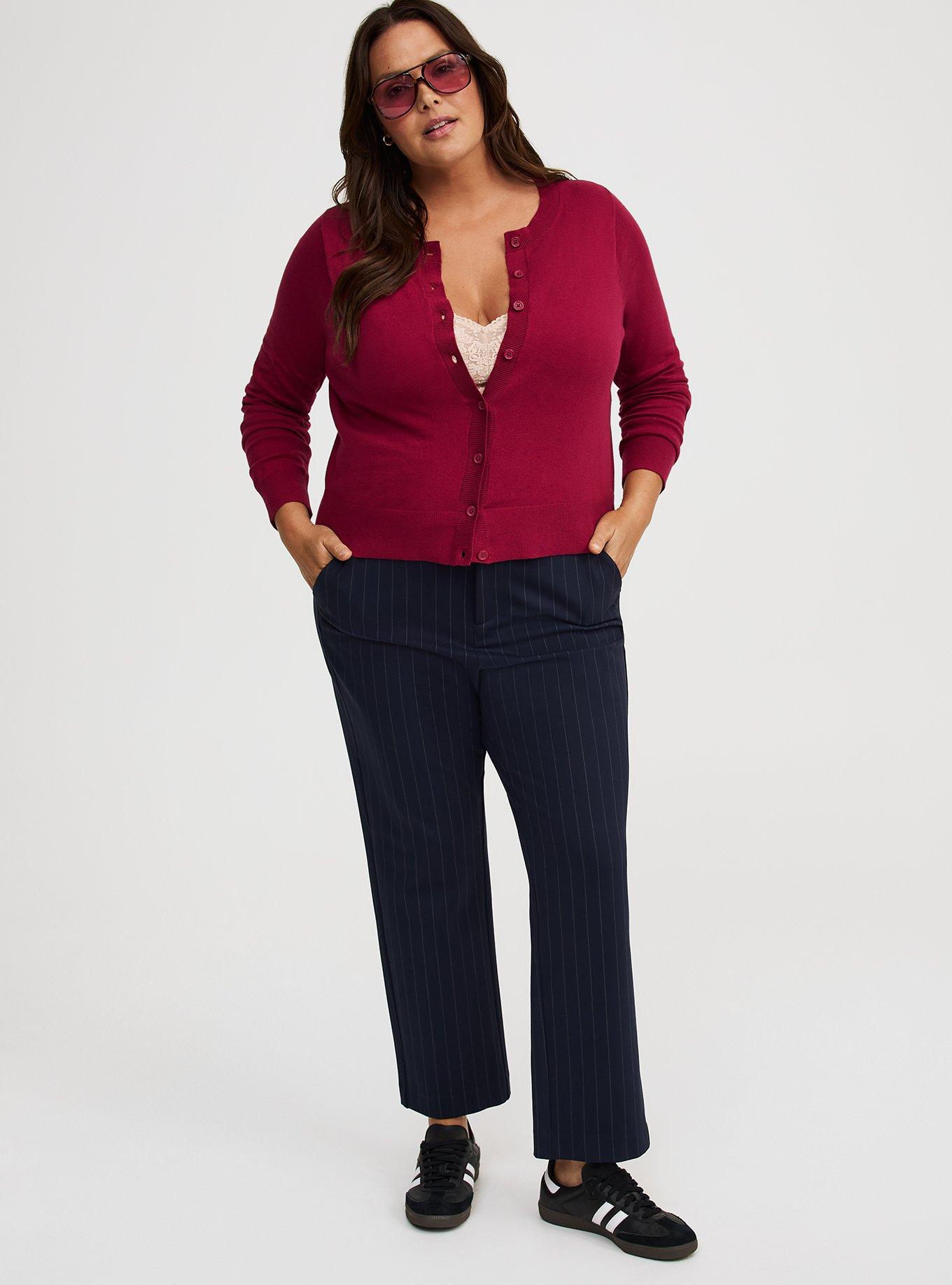 Fitted Crew Cardigan
