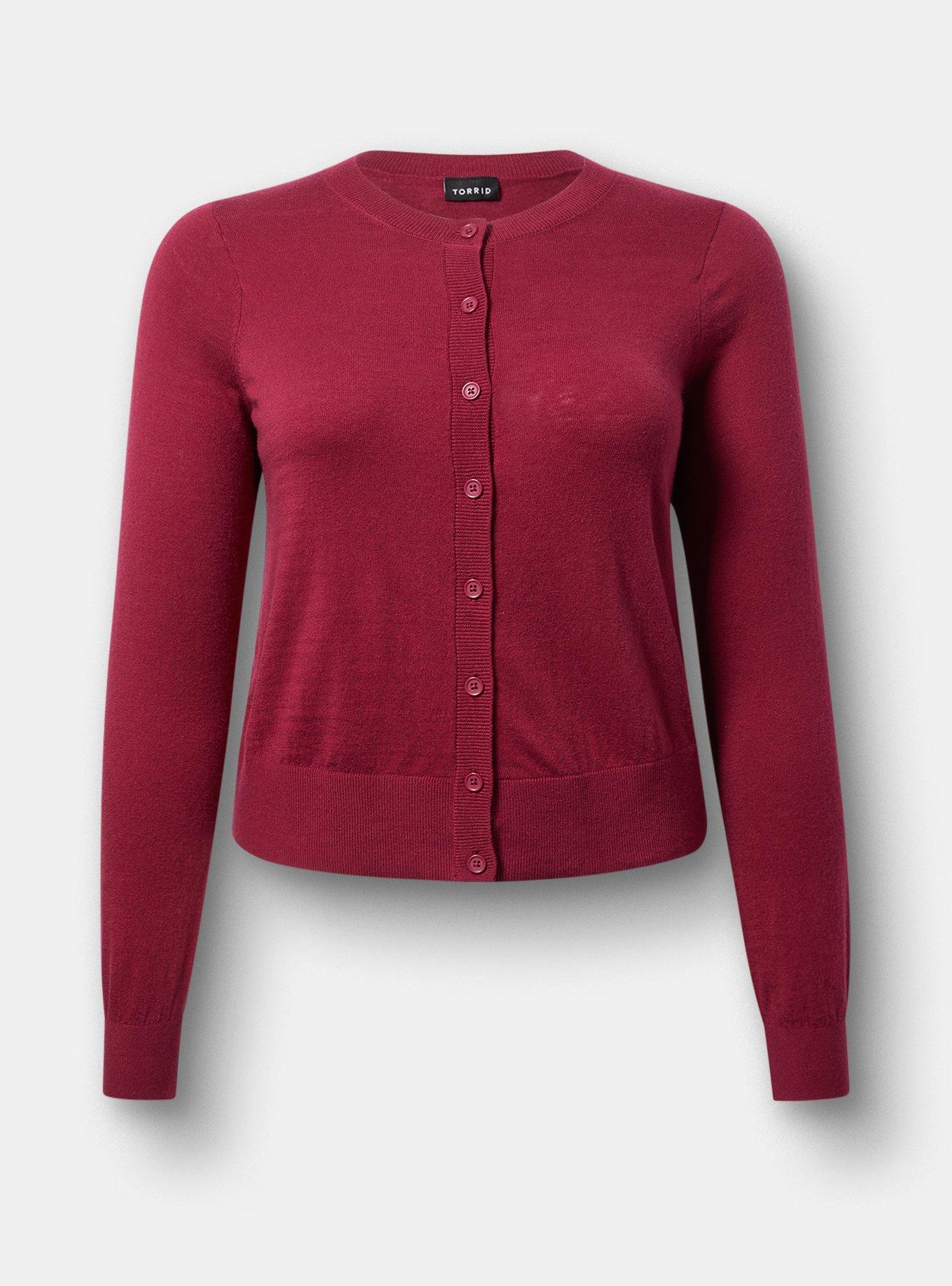 Fitted Crew Cardigan