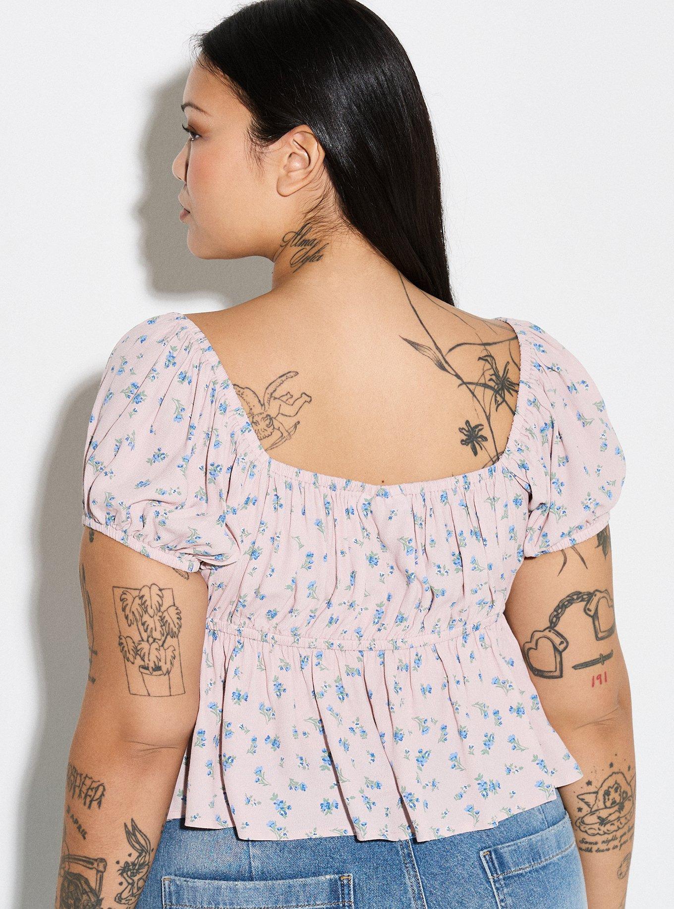 LoveSick Knot Front Flyaway Top, DAINTY PETALS HUSHED VIOLET, alternate