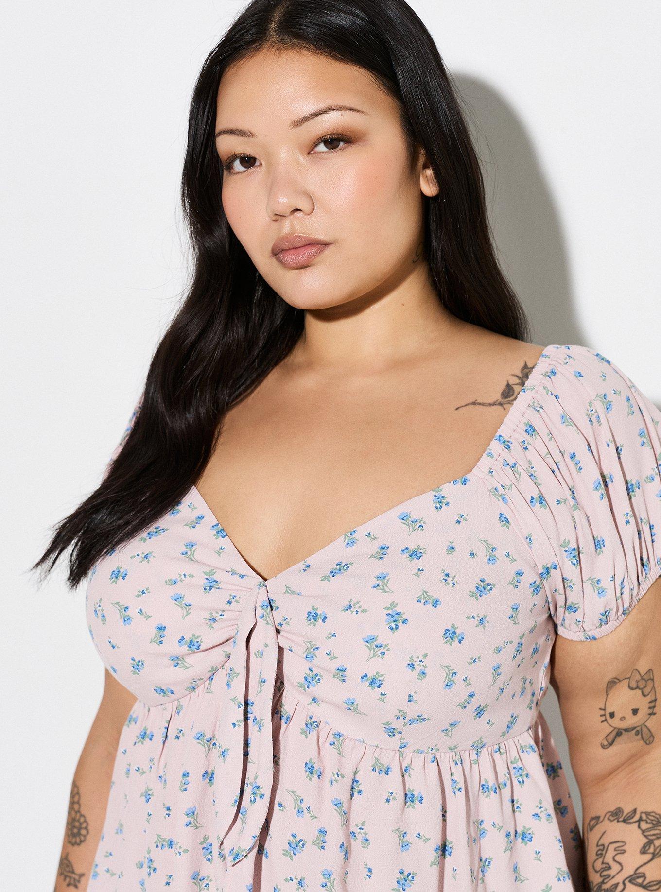 LoveSick Knot Front Flyaway Top, DAINTY PETALS HUSHED VIOLET, alternate