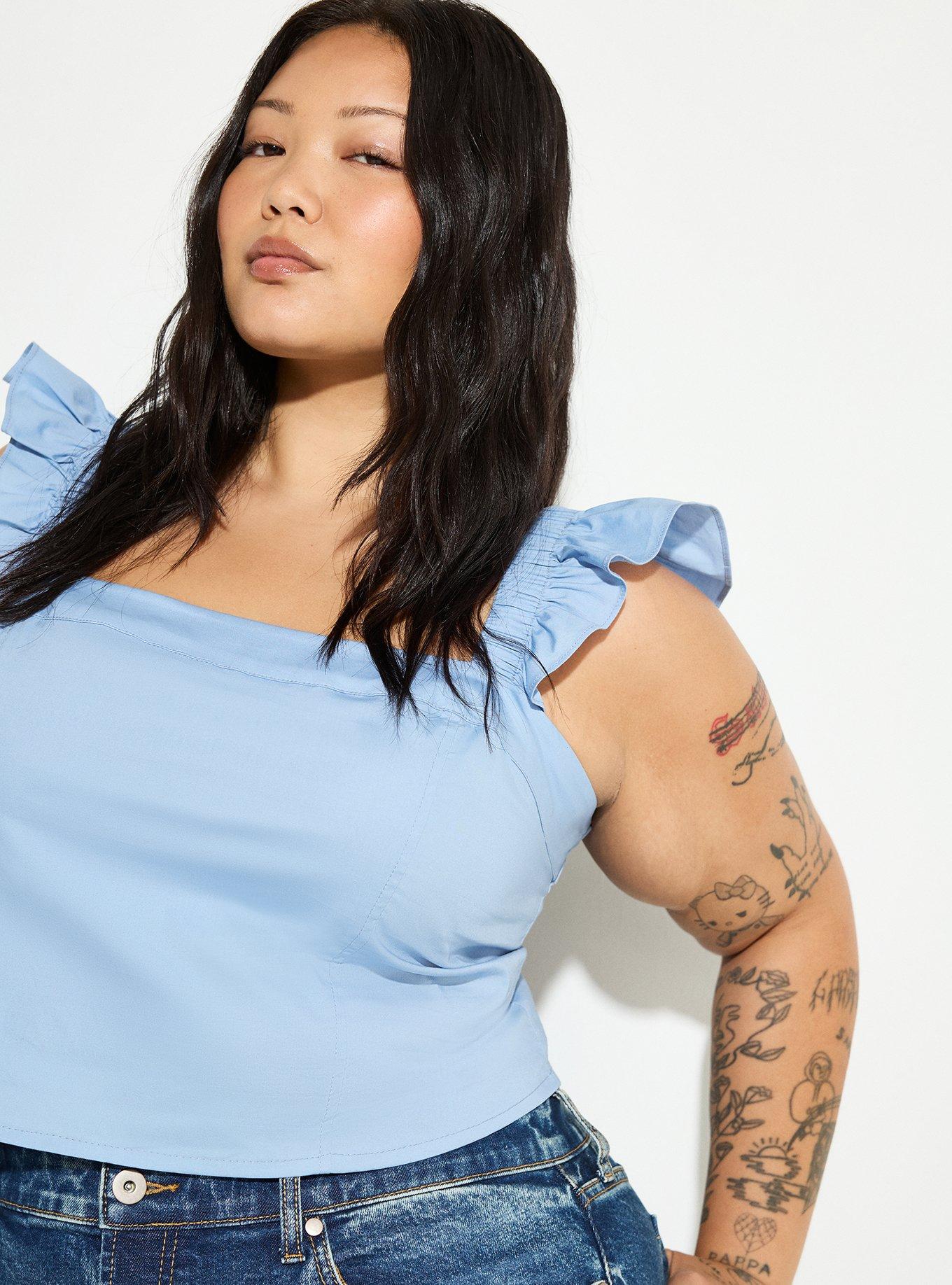 LoveSick Flutter-Sleeve Corset Top