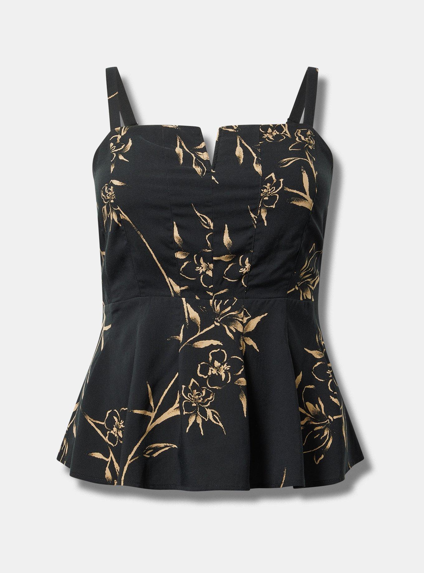 Plus Size - Peplum Challis Cami - Torrid