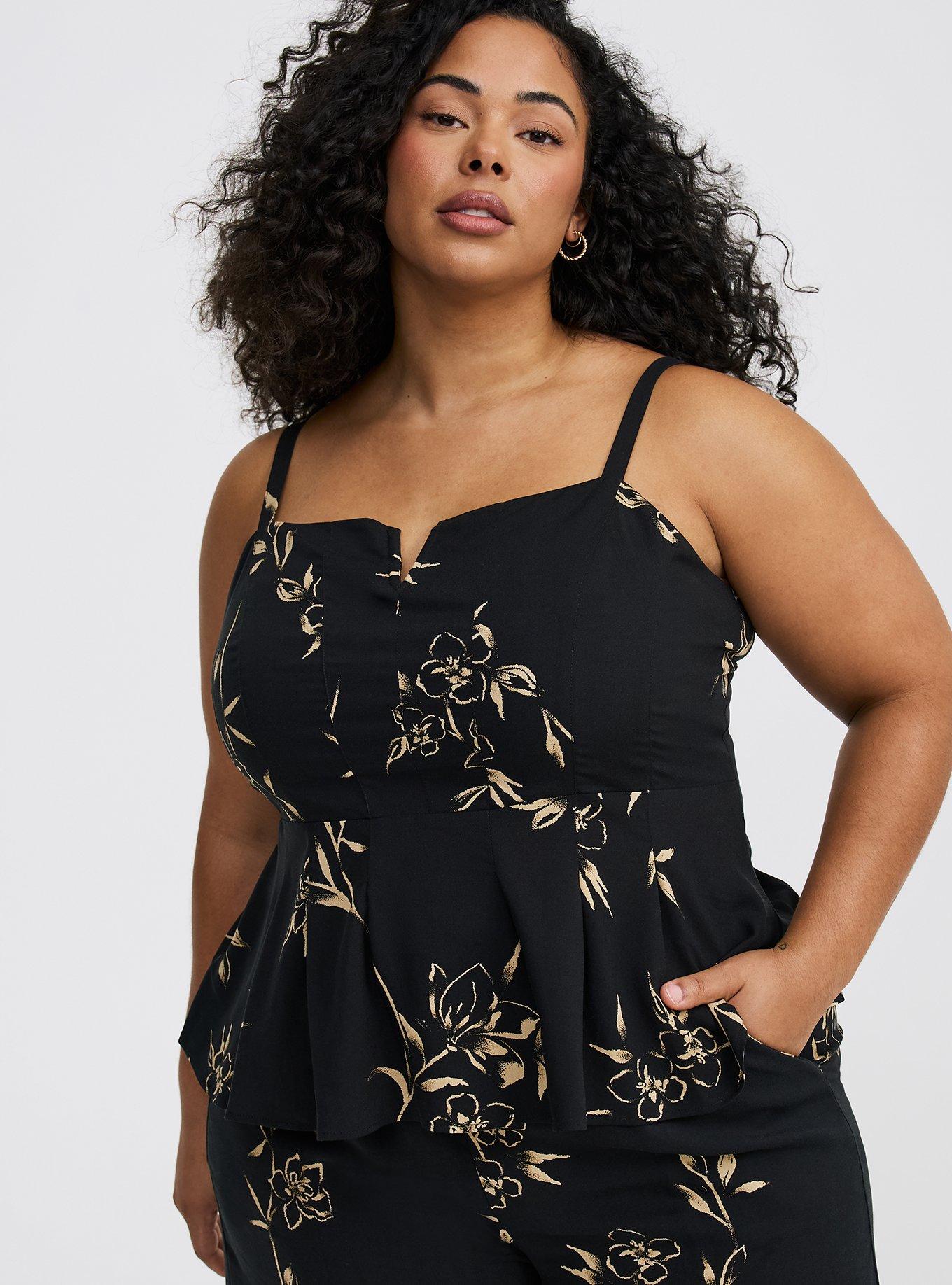Peplum Challis Cami