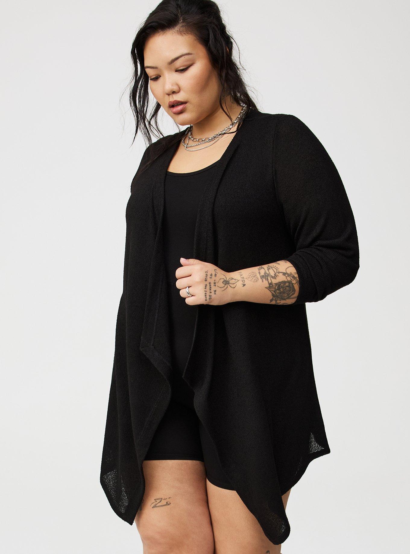 Drape Front Hacci Cardigan