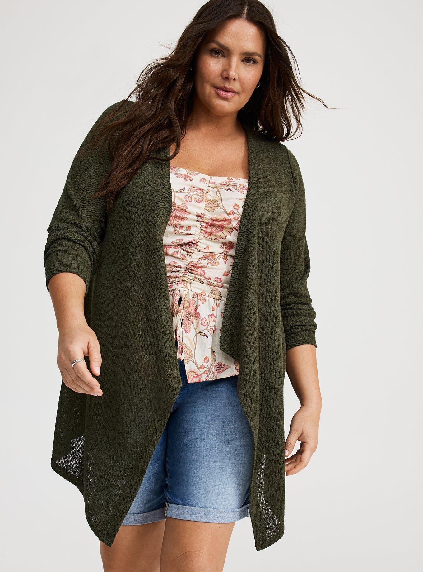 Drape Front Hacci Cardigan