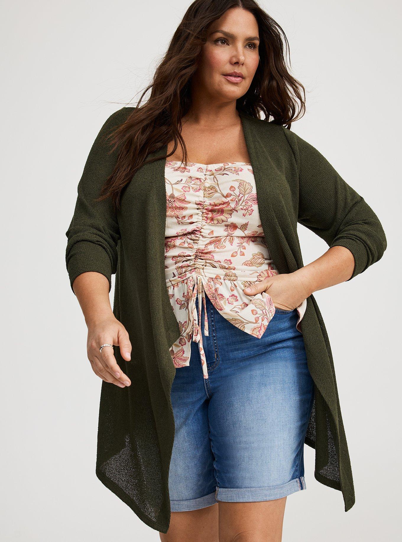 Drape Front Hacci Cardigan