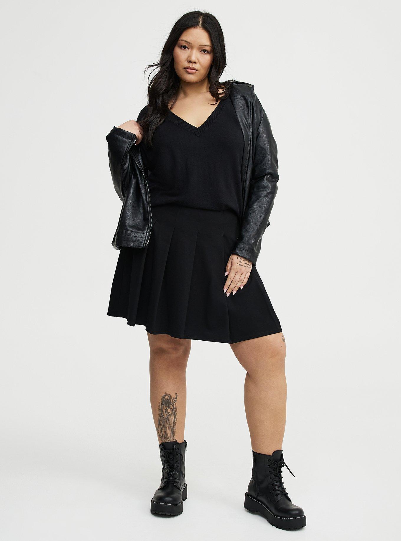 V-Neck Pullover Sweater, DEEP BLACK, alternate