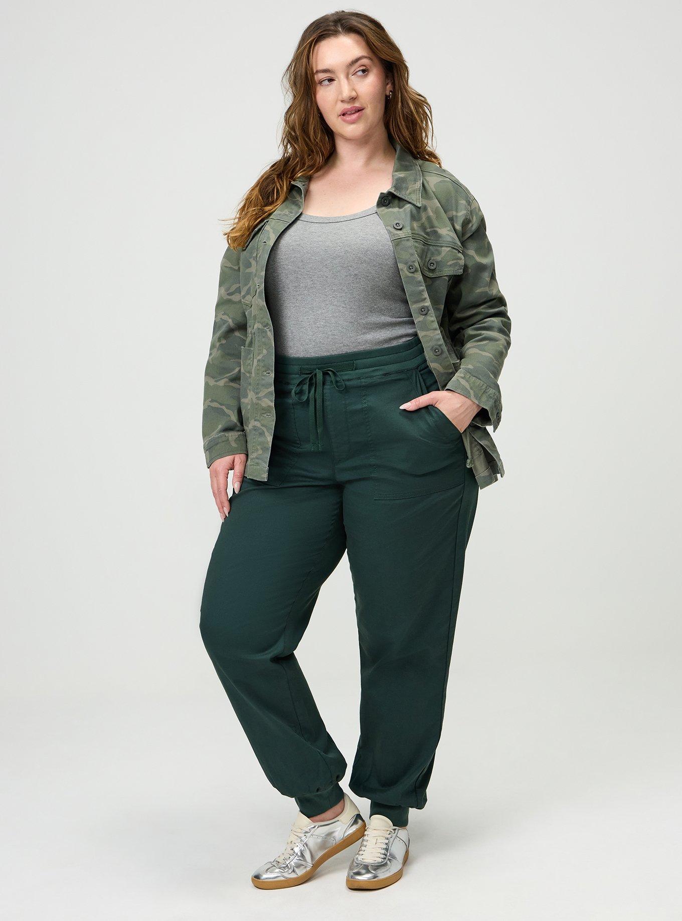 Plus Size High-Rise Pull-On Jogger, DARKEST SPRUCE, hi-res
