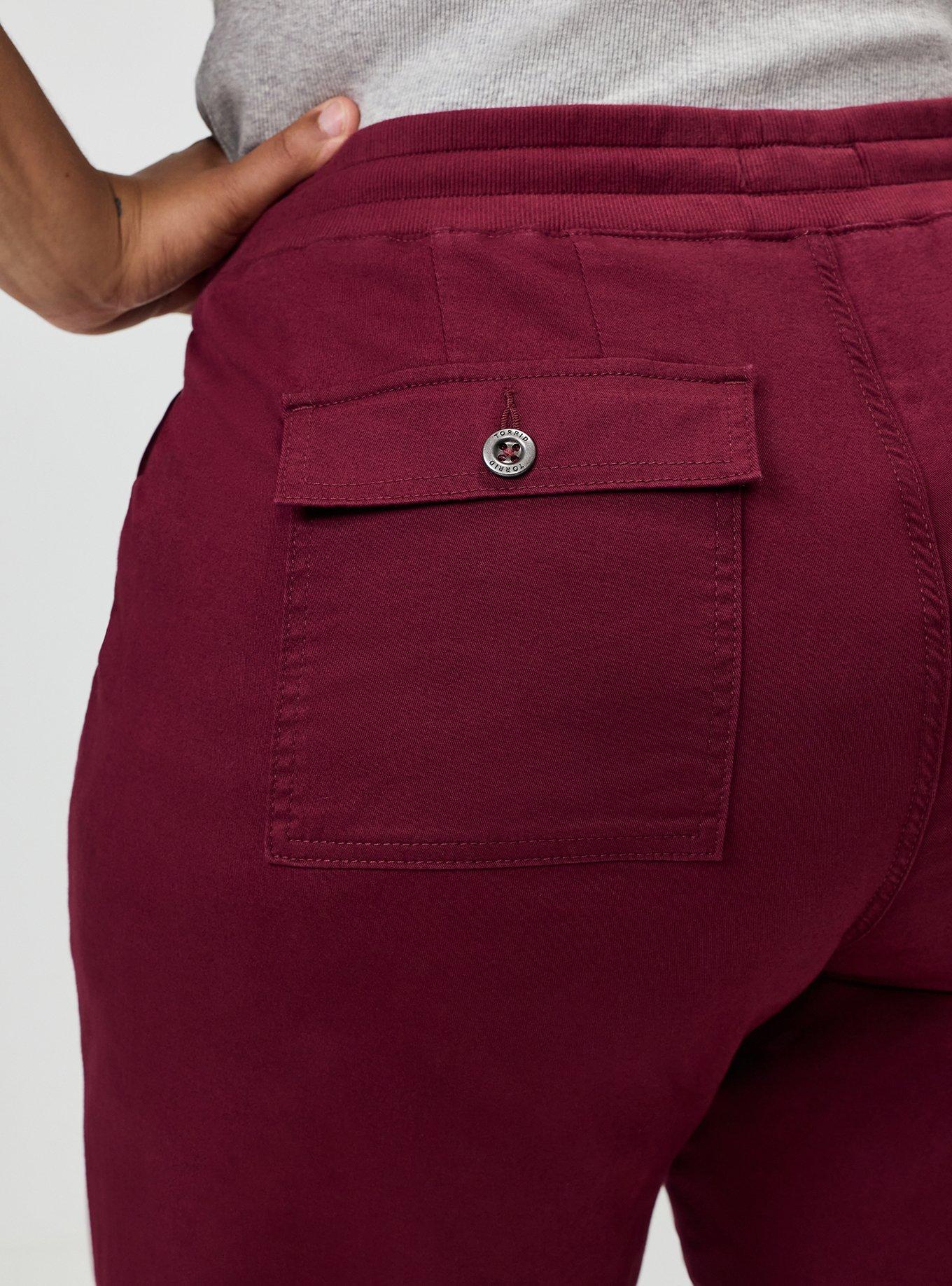 Plus Size High-Rise Pull-On Jogger, MAROON BANNER, alternate