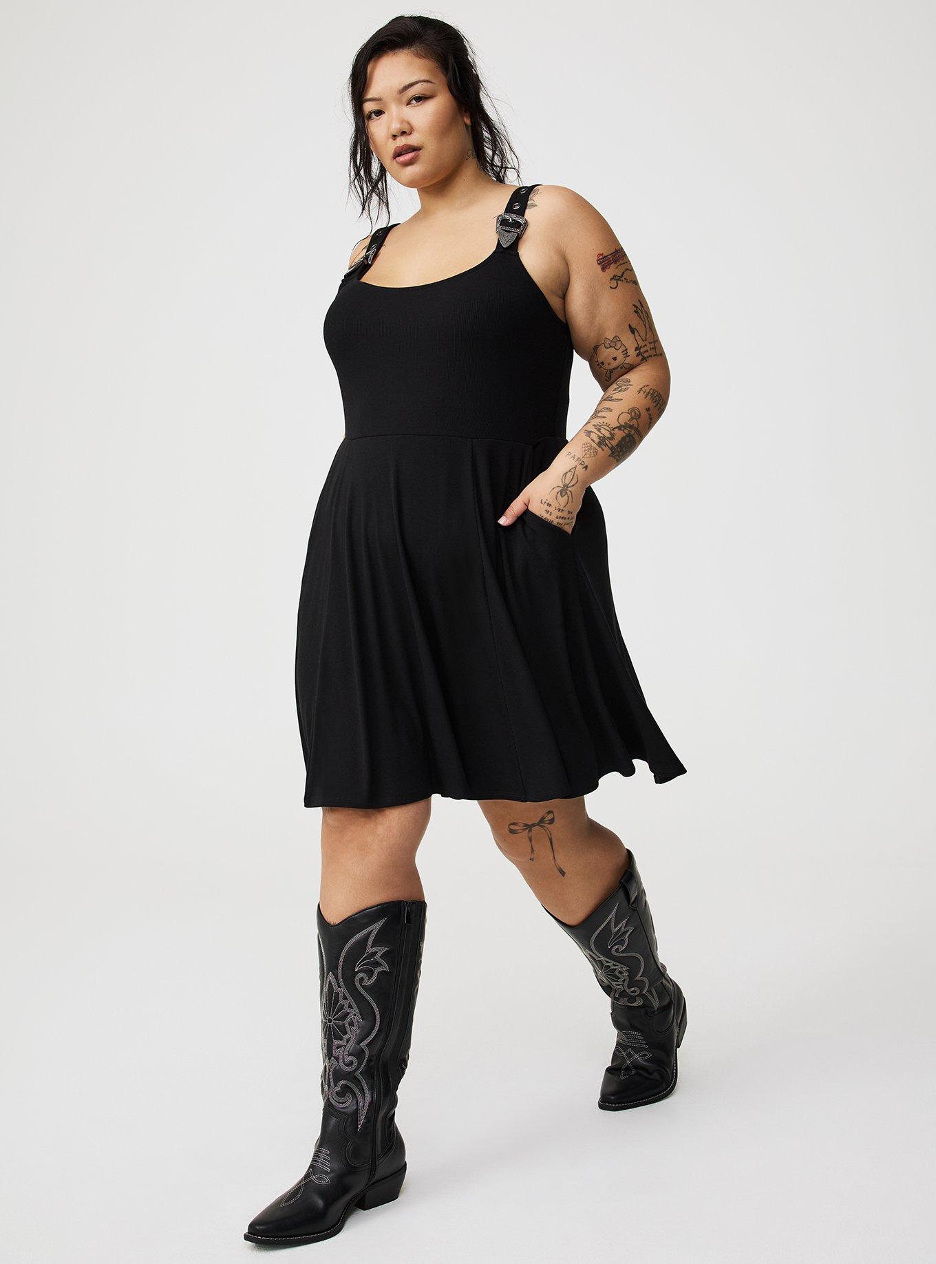Mini Western-Buckle Tank Dress