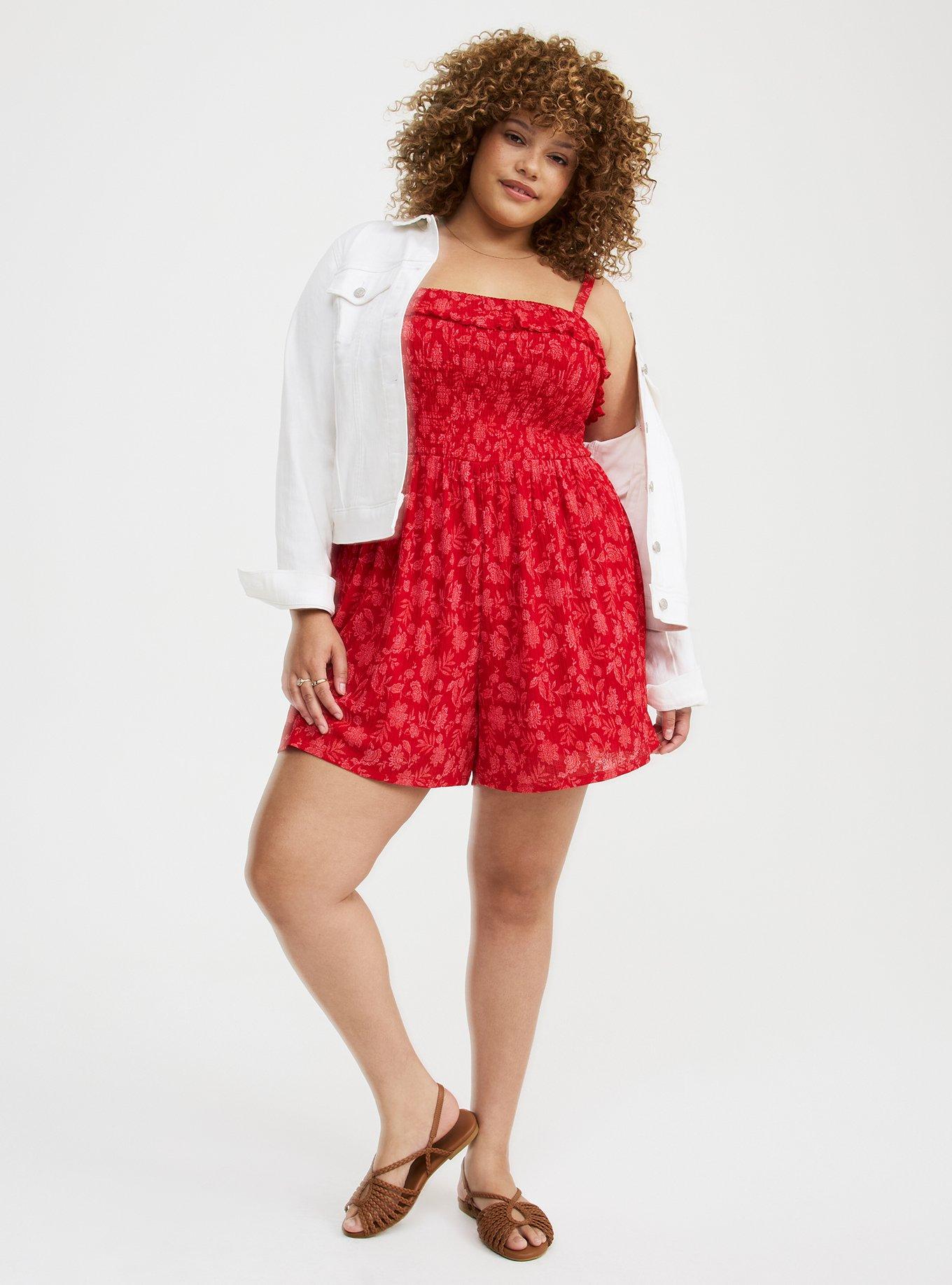 Ruffle Godet Romper