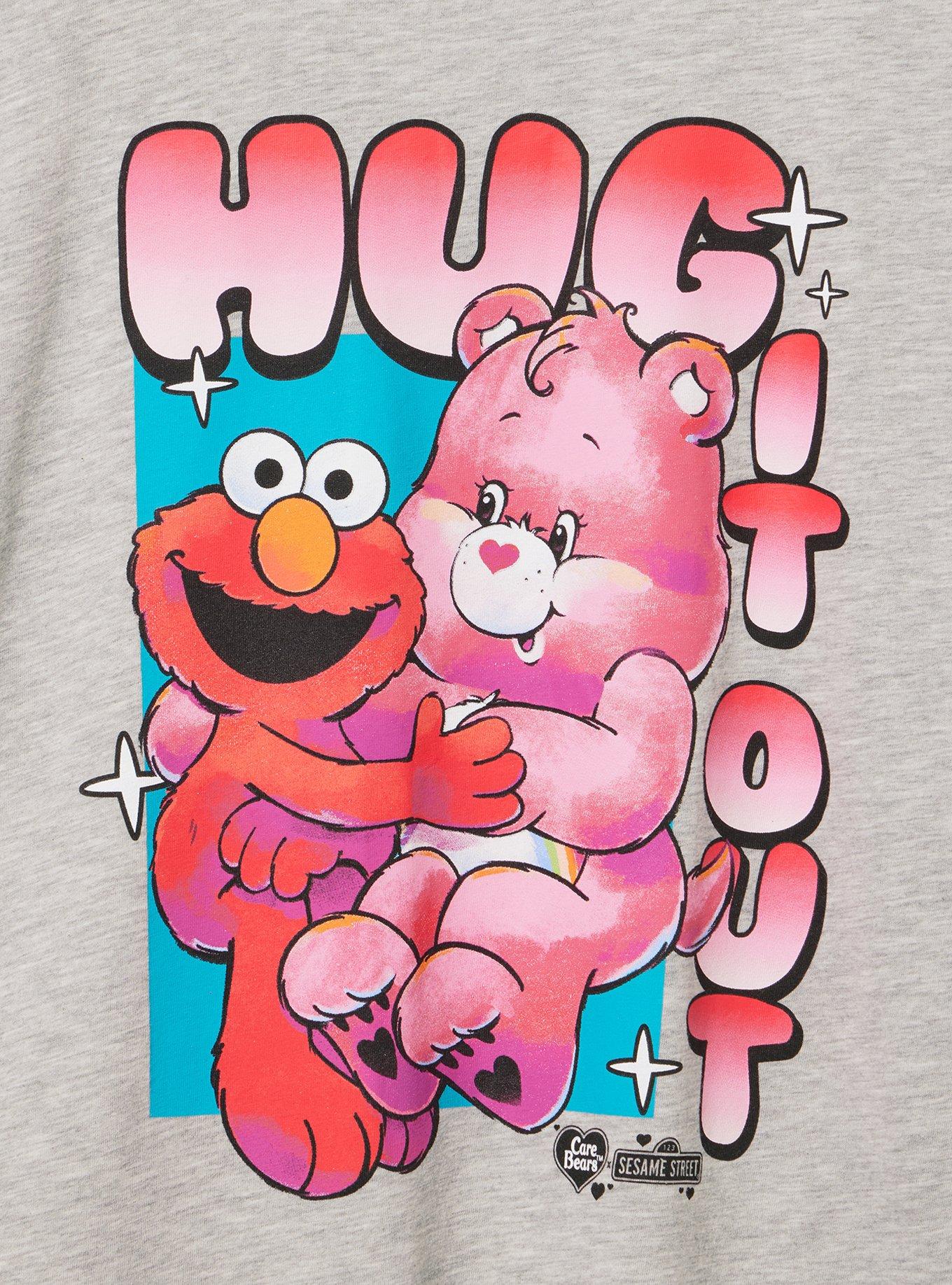 Care Bears Classic Cotton Crew Tee, HUG IT OUT LT HEATHER GREY, alternate