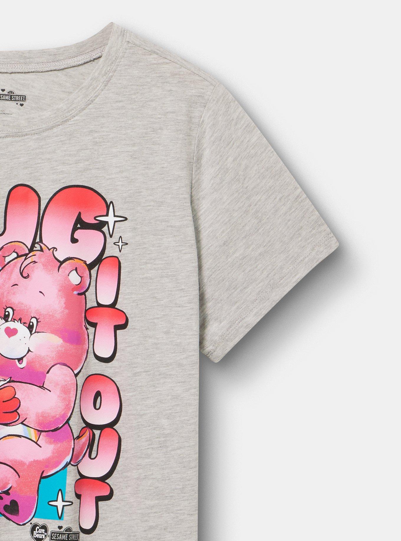 Care Bears Classic Cotton Crew Tee, HUG IT OUT LT HEATHER GREY, alternate