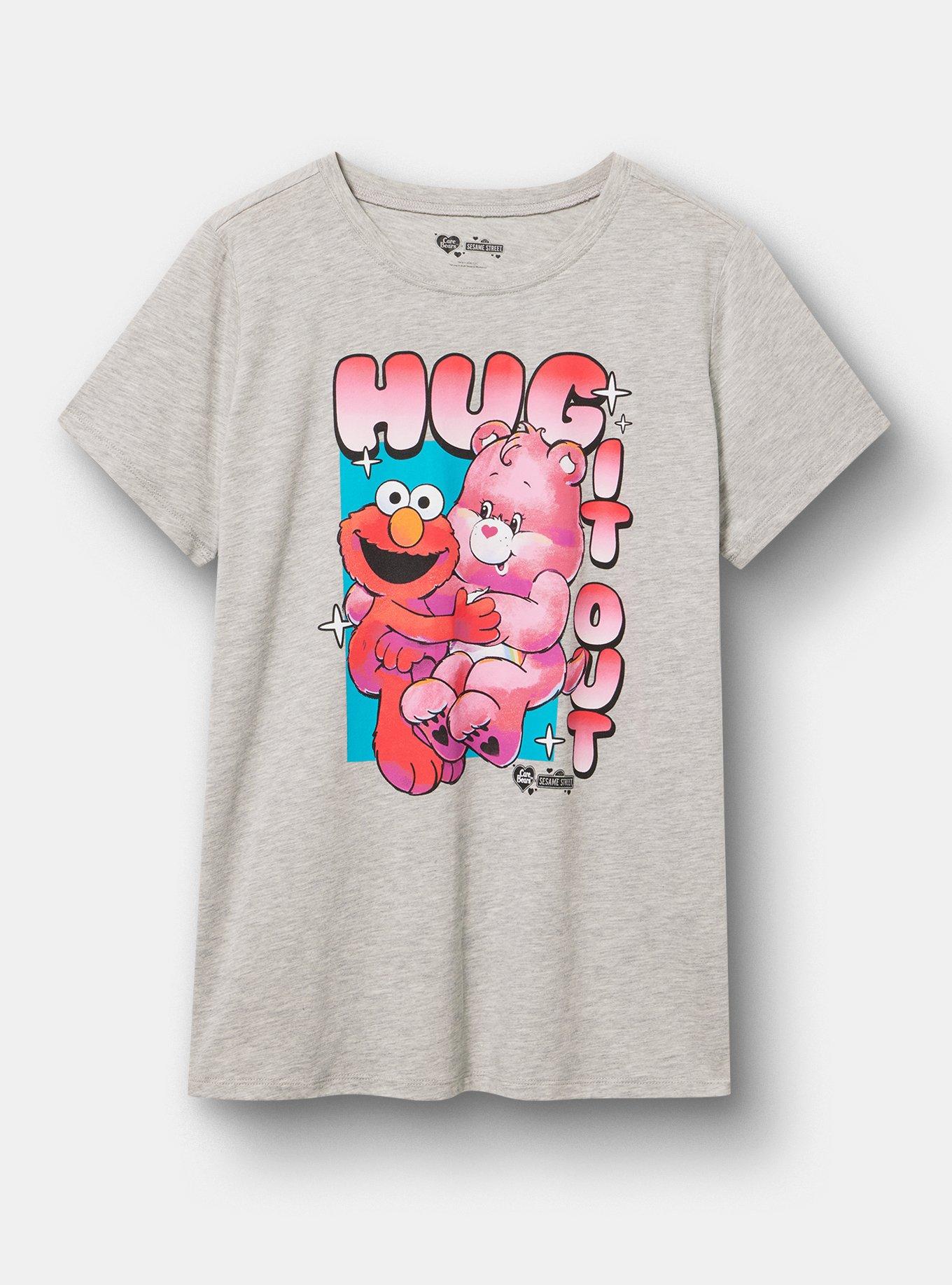Care Bears Classic Cotton Crew Tee, HUG IT OUT LT HEATHER GREY, hi-res