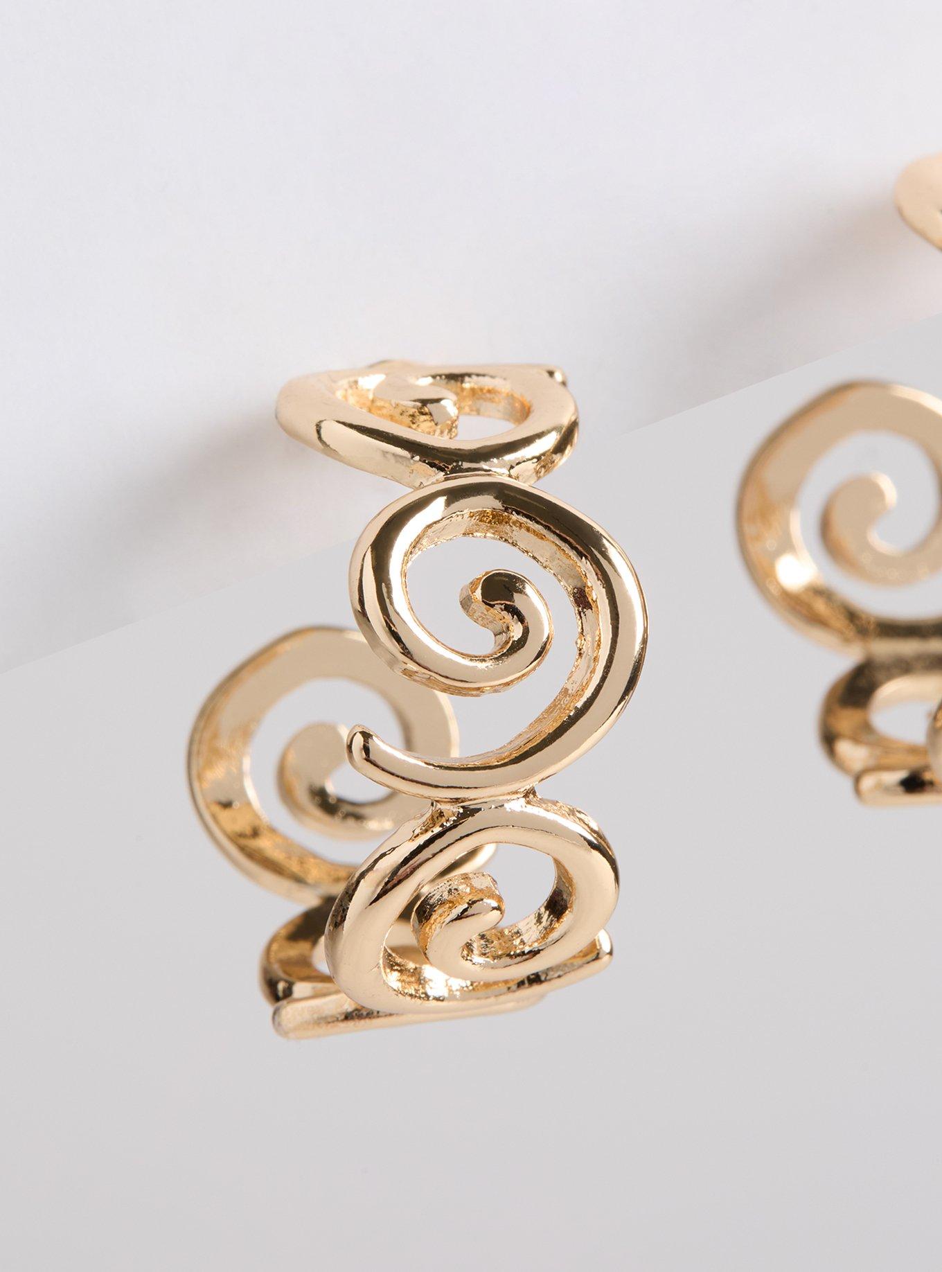Swirl Hoop Earrings