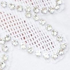 Cotton Crew Neck Embellished Tee, BRIGHT WHITE, swatch