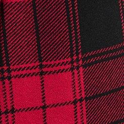 Luxe Cozy Boyfriend Cardigan, PINE PLAID JESTER RED, swatch