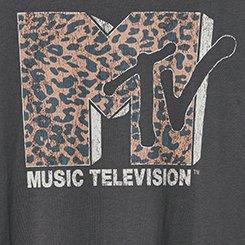 MTV Classic Cotton Jersey Tee, LEOPARD MTV VINTAGE BLACK, swatch
