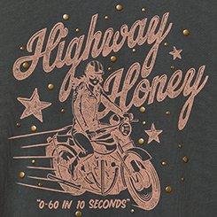 Highway Honey Cotton Tee, HIGHWAY HONEY PAGE VINTAGE BLACK, swatch