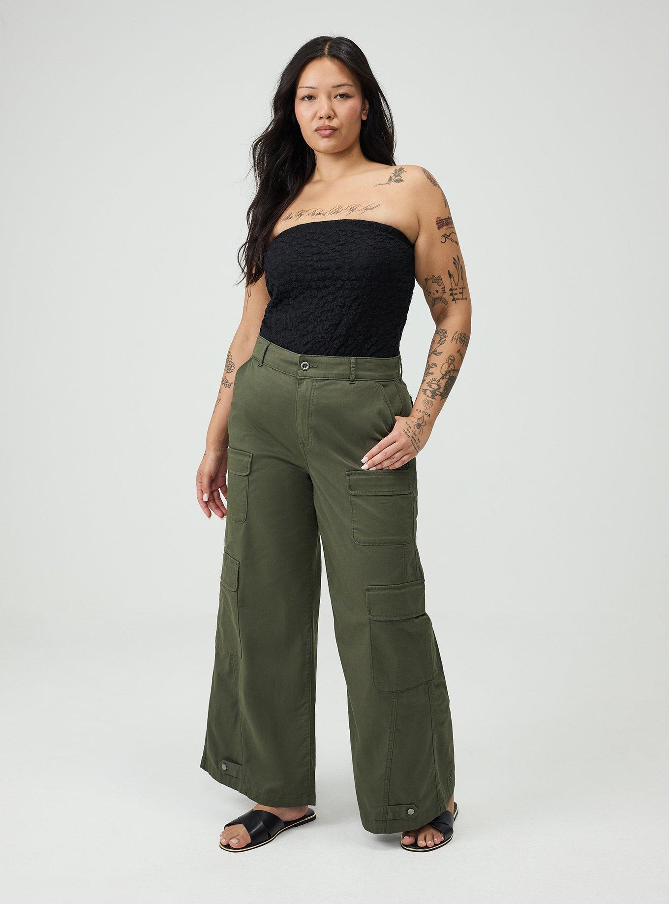 High-Rise Baggy Cargo Wide-Leg Pant, DEEP DEPTHS, alternate