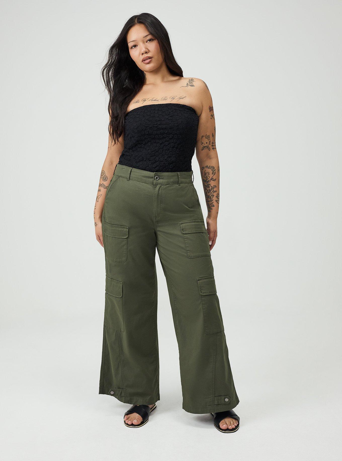 High-Rise Baggy Cargo Wide-Leg Pant, DEEP DEPTHS, hi-res