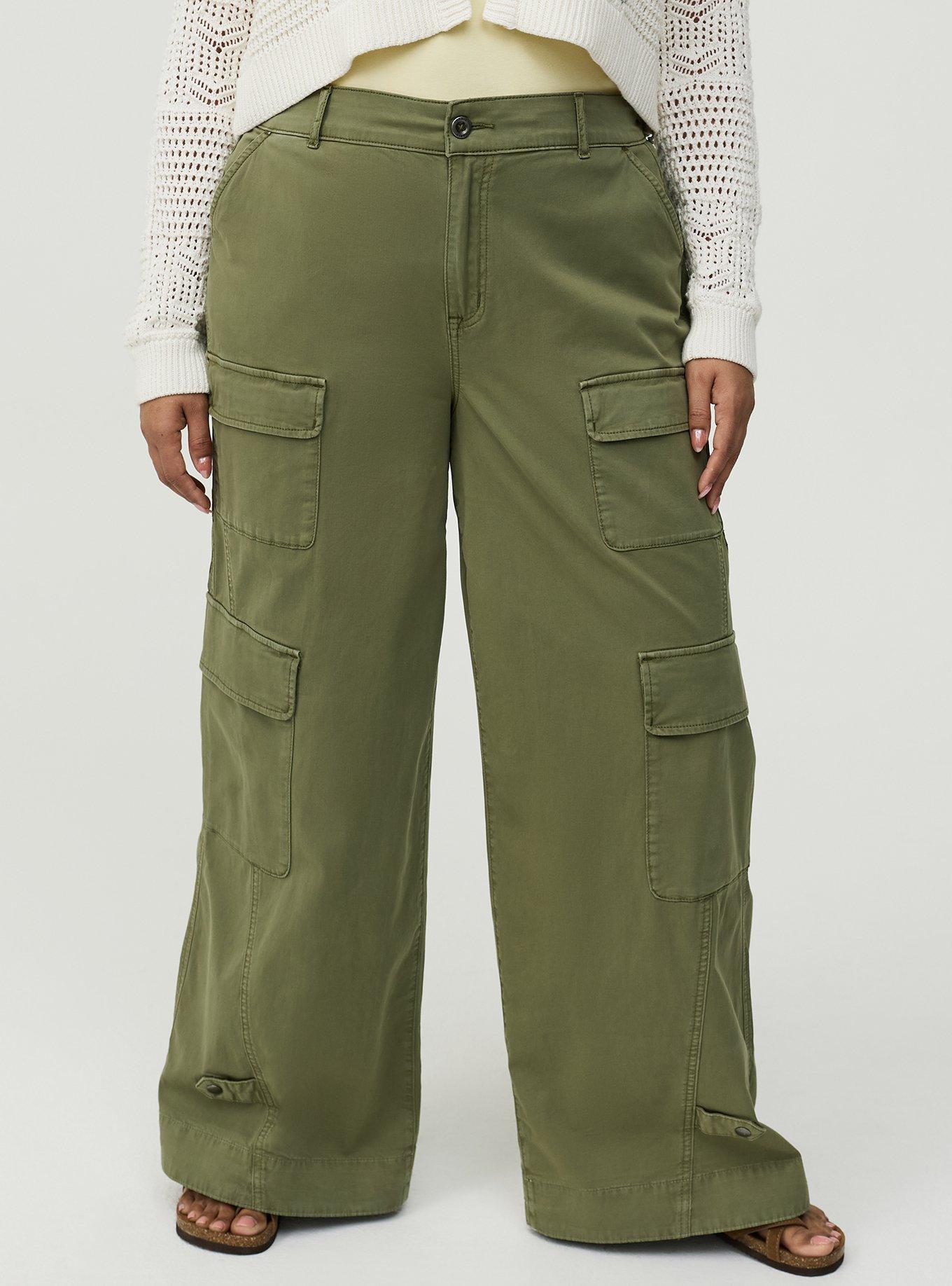 High-Rise Baggy Cargo Wide-Leg Pant, OLIVINE, alternate