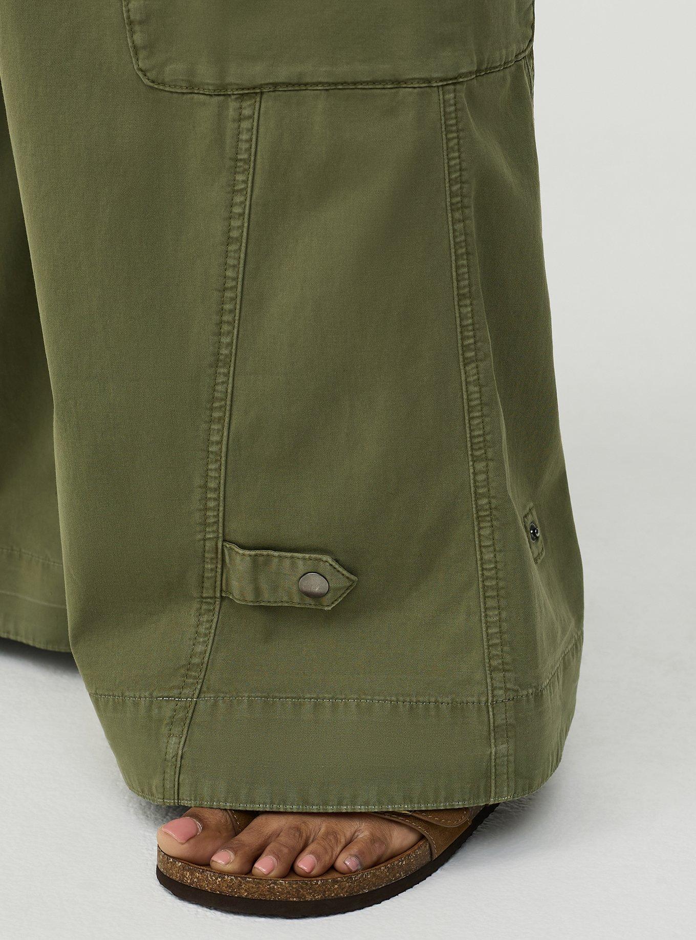 High-Rise Baggy Cargo Wide-Leg Pant, OLIVINE, alternate