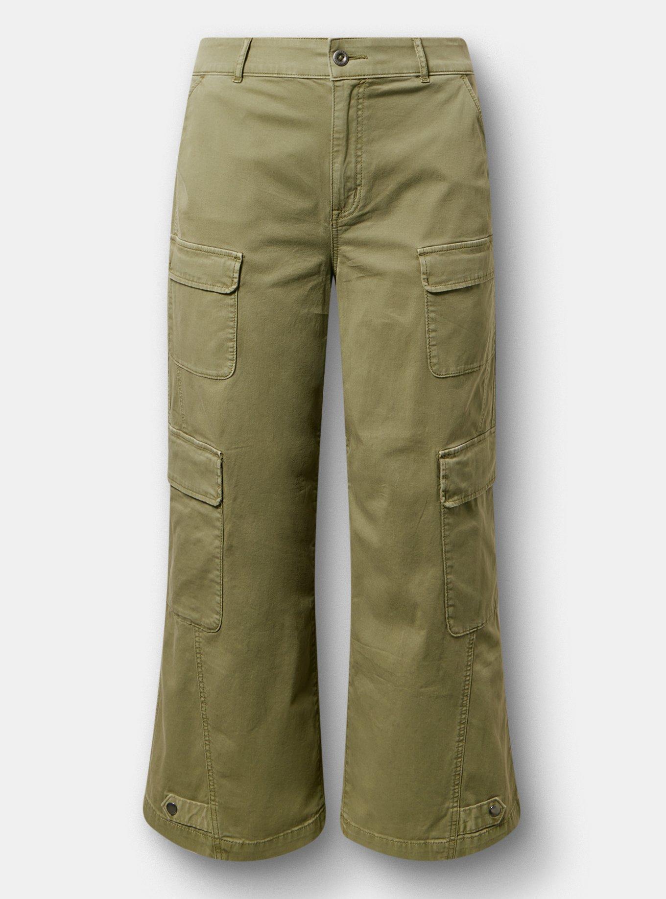 High-Rise Baggy Cargo Wide-Leg Pant, OLIVINE, hi-res