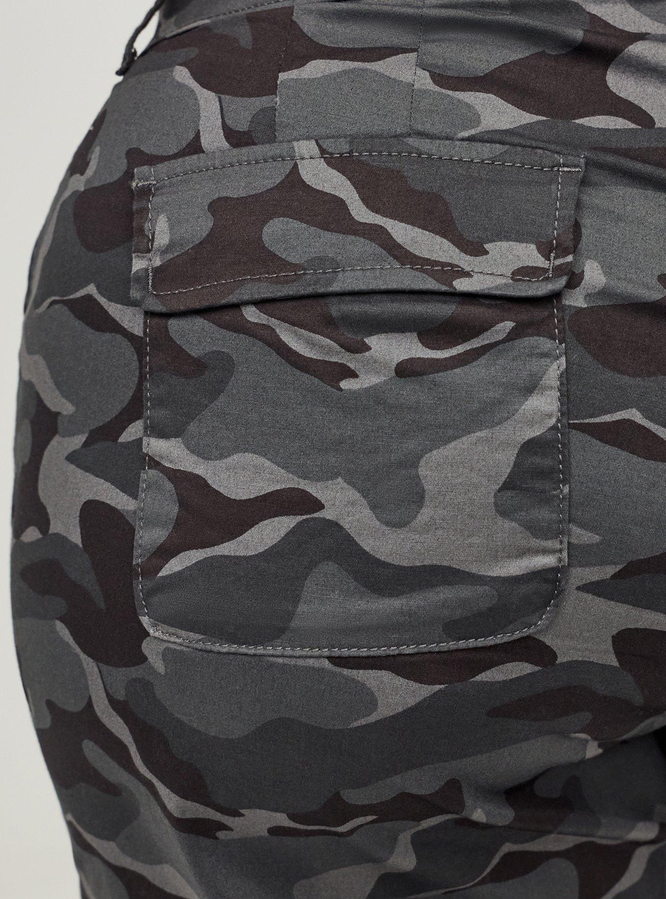 High-Rise Baggy Cargo Wide-Leg Pant, CAMO CADET, alternate