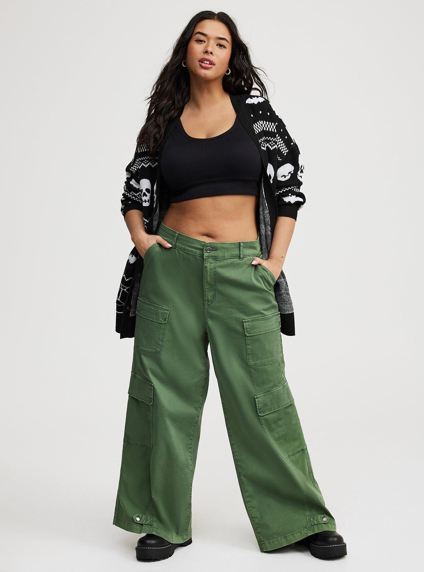 High Rise Baggy Cargo Wide Leg Pant