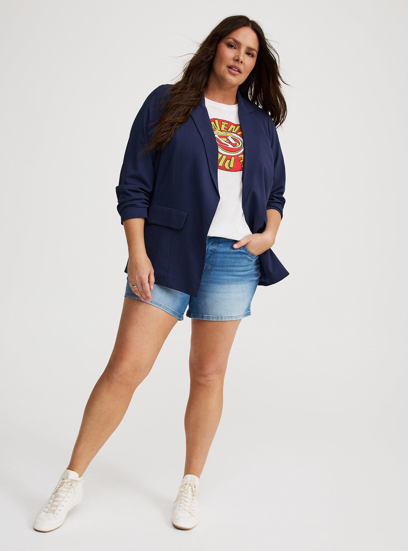 Studio Crepe Notch-Collar Blazer