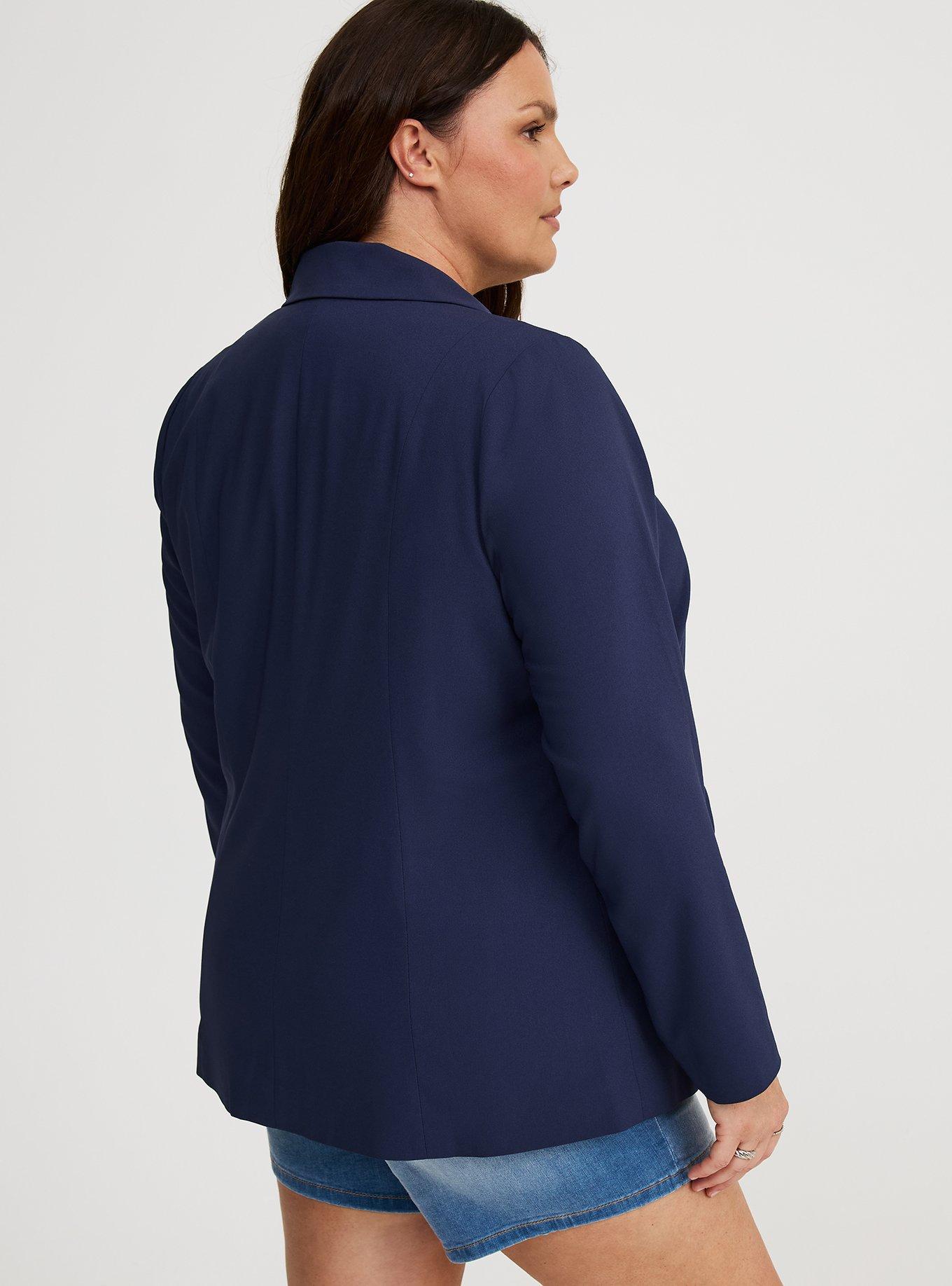 Studio Crepe Notch-Collar Blazer