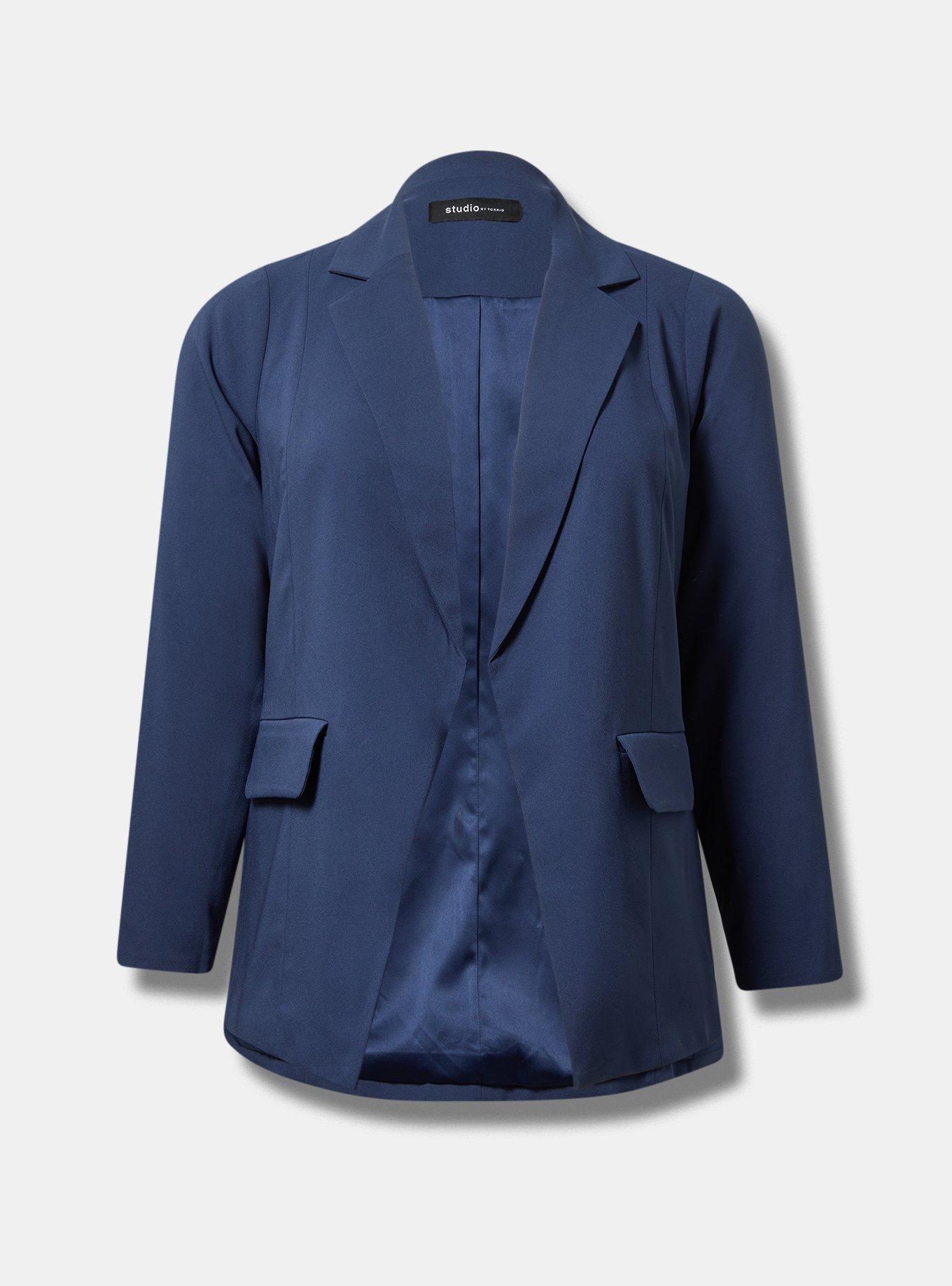 Studio Crepe Notch-Collar Blazer