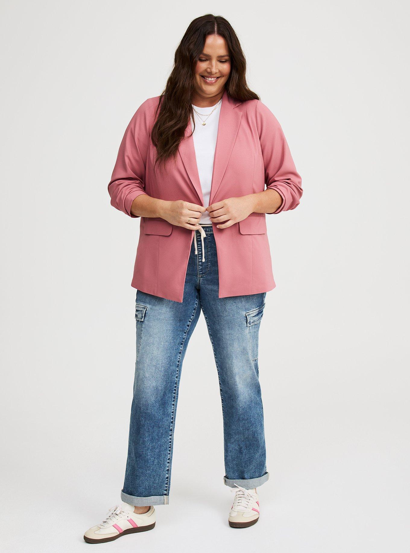 Studio Crepe Notch-Collar Blazer