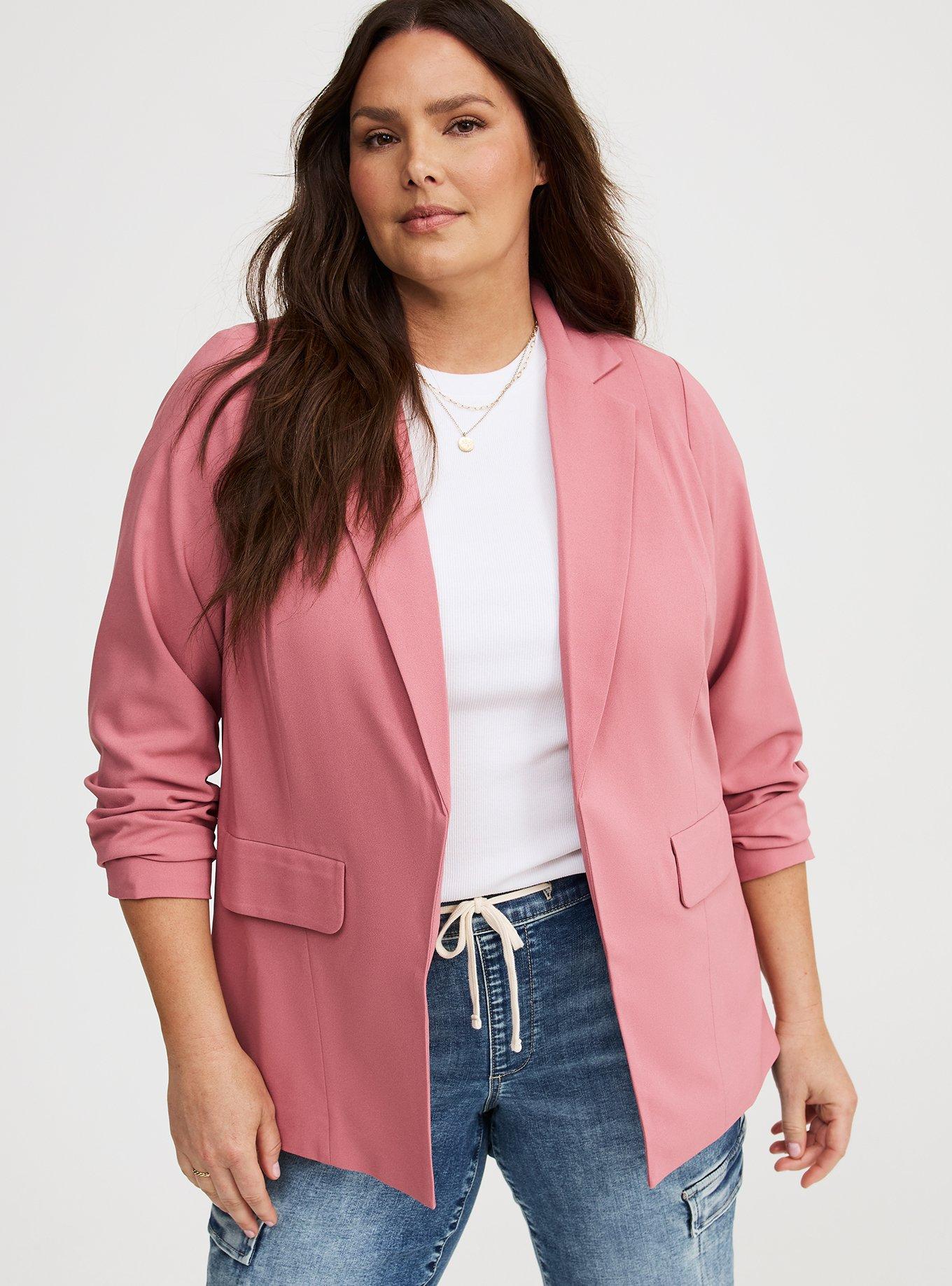 Studio Crepe Notch-Collar Blazer