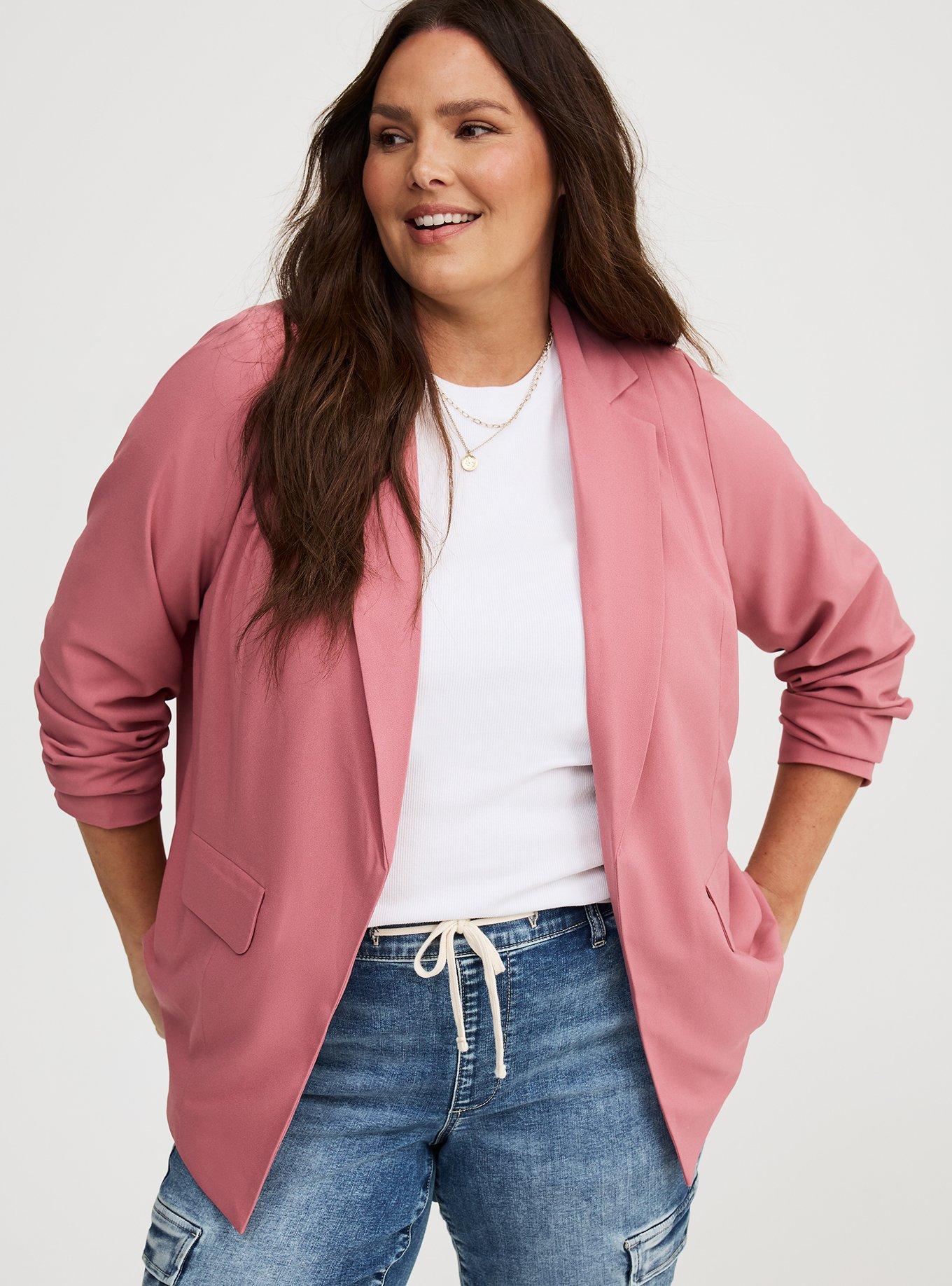 Studio Crepe Notch-Collar Blazer