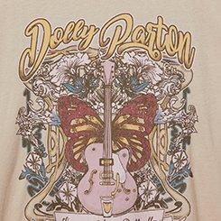 Plus Size Dolly Parton Relaxed Cotton Crew Tee, TEA STAIN, swatch