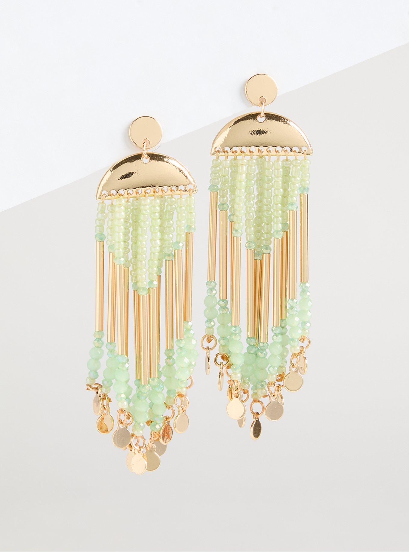 Beaded Fringe Earring