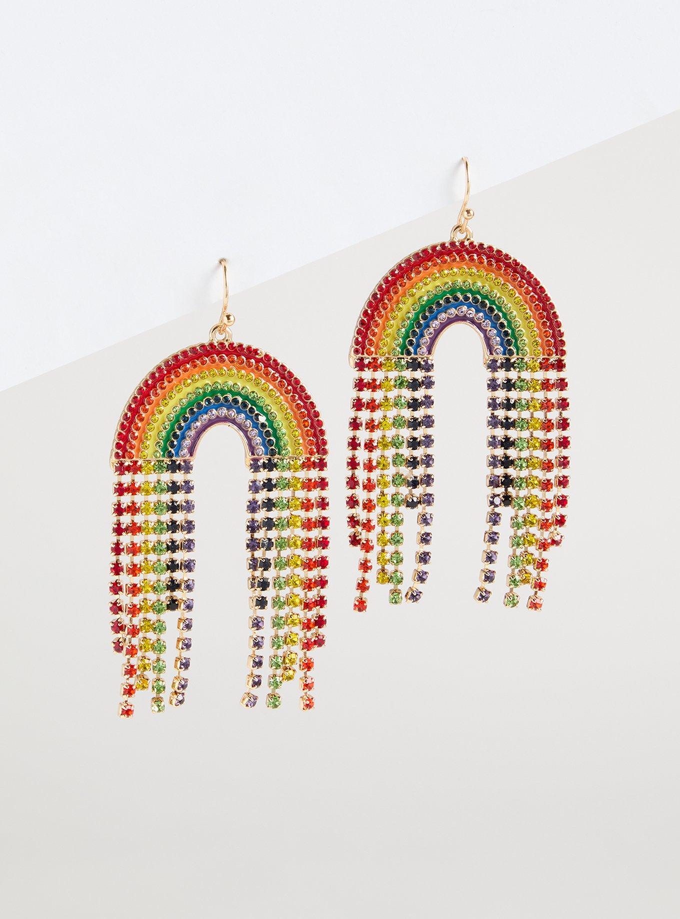 Pride Rainbow Statement Earring