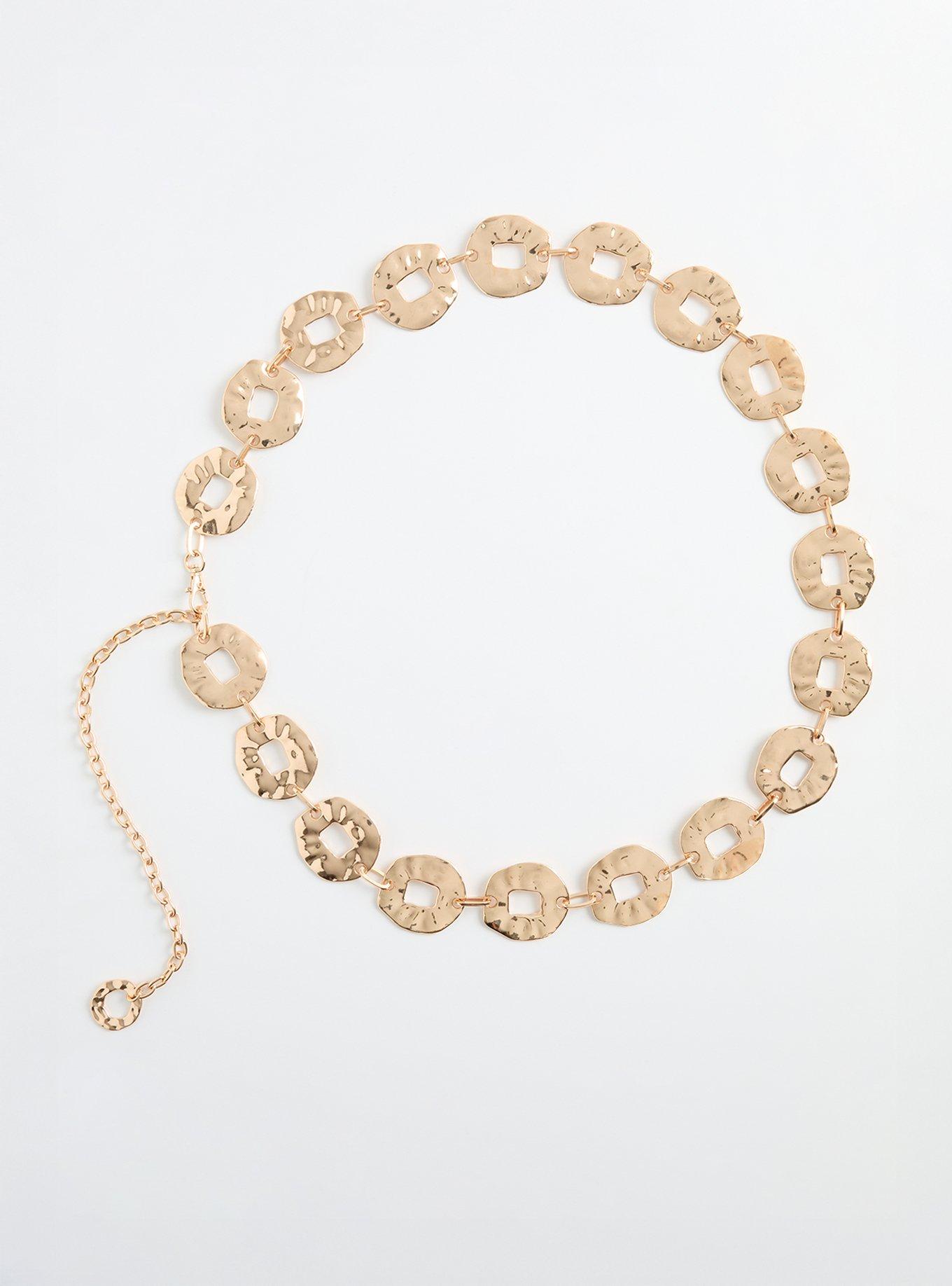 Hammered Oval Chain Belt