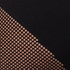 Plus Size Seamless Fishnet Short Panty, RICH BLACK, swatch