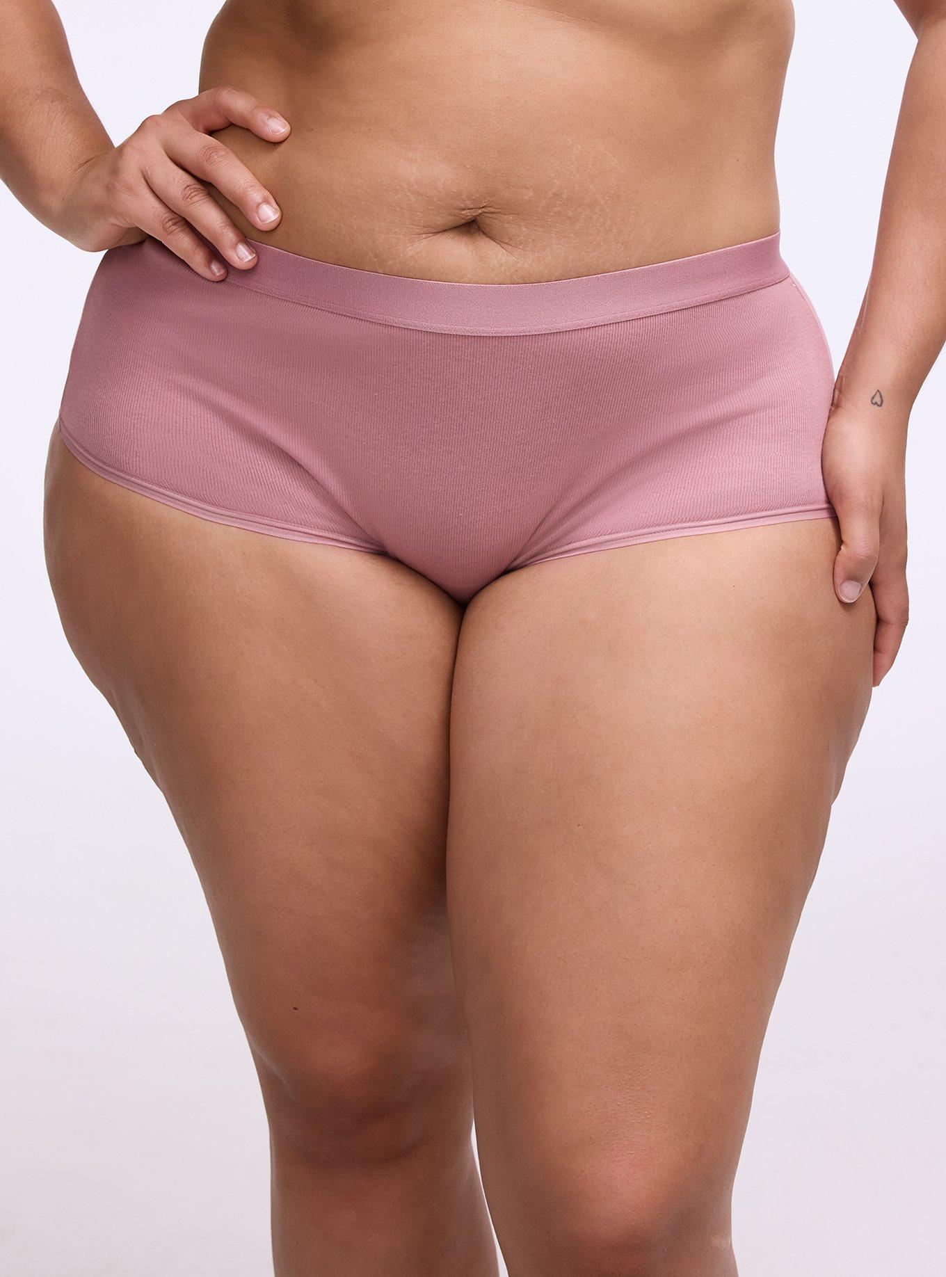Cotton Rib Mid-Rise Brief Panty, NOSTALGIA ROSE, hi-res