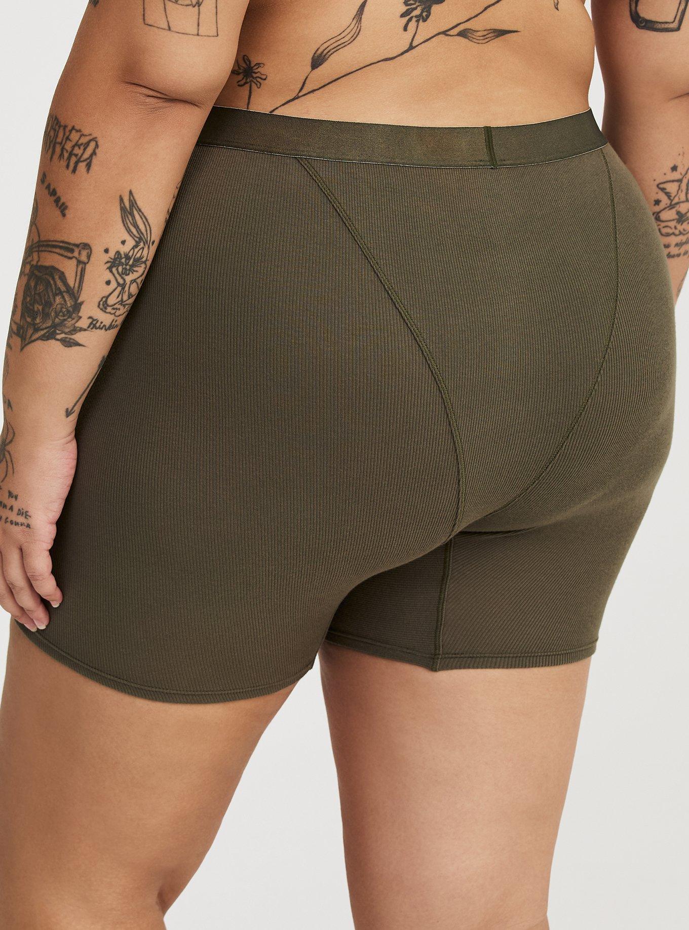 Cotton Rib High-Rise Short Panty